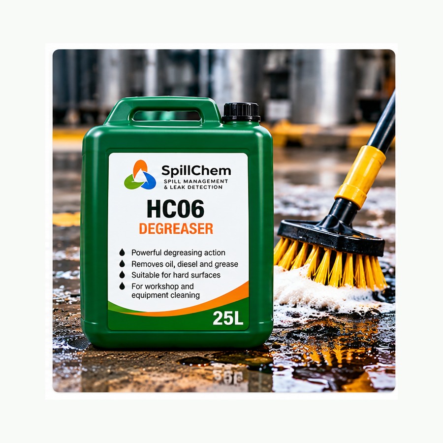 Green 25 litre HC06 degreaser jerry can and cleaning application
