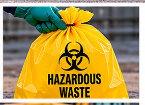 Hazardous waste disposal bag